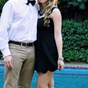 Nasty gal black scalloped mini dress